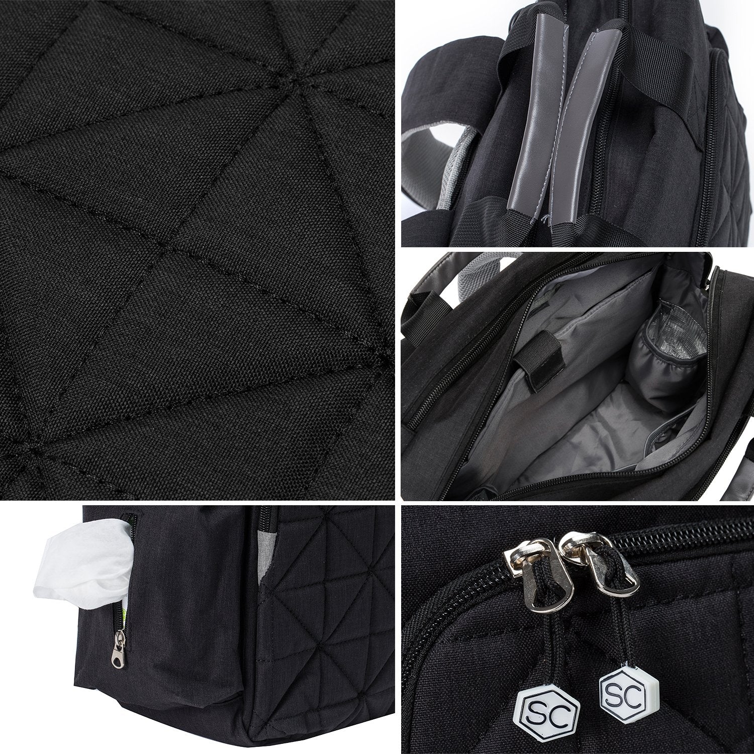 LITTLE STORY Styler Diaper Backpack - Black