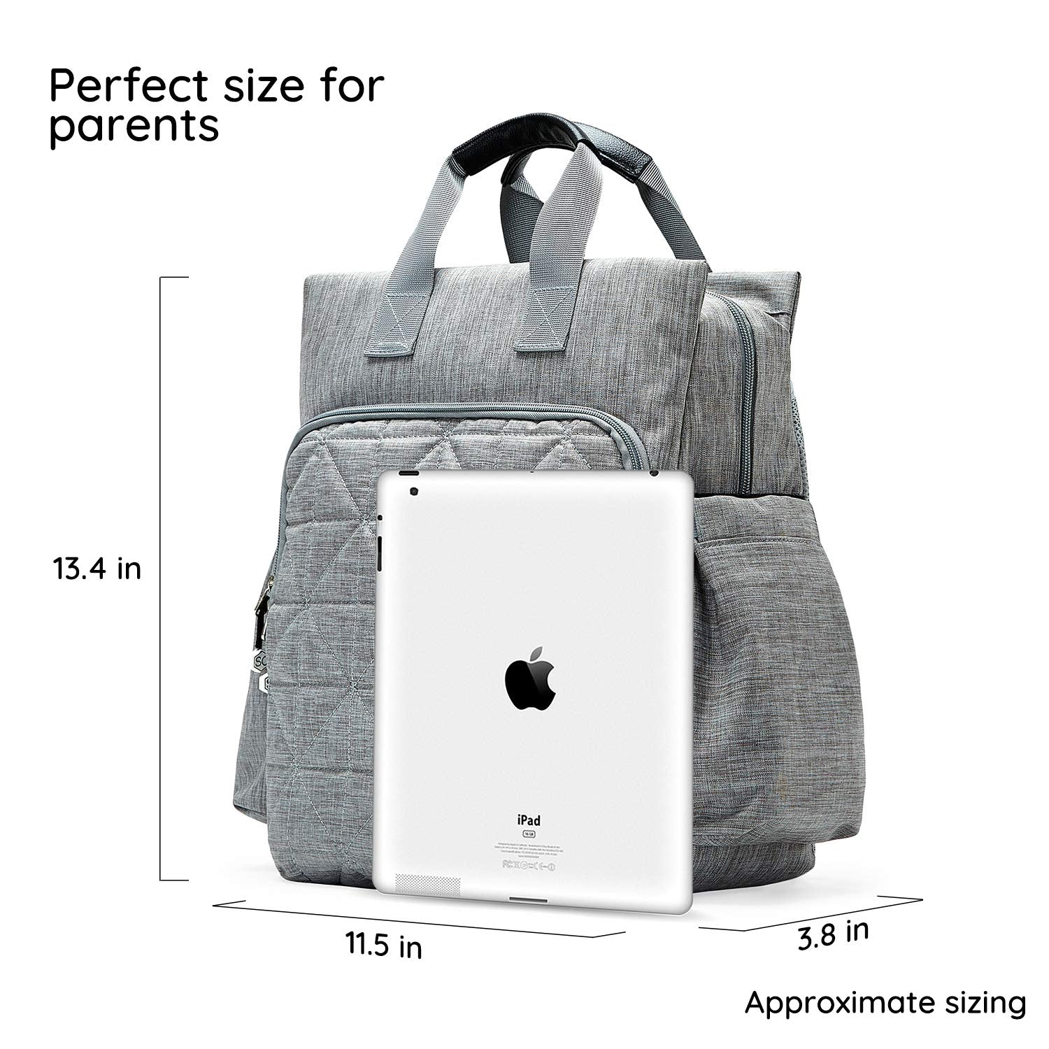 LITTLE STORY Styler Diaper Backpack - Grey