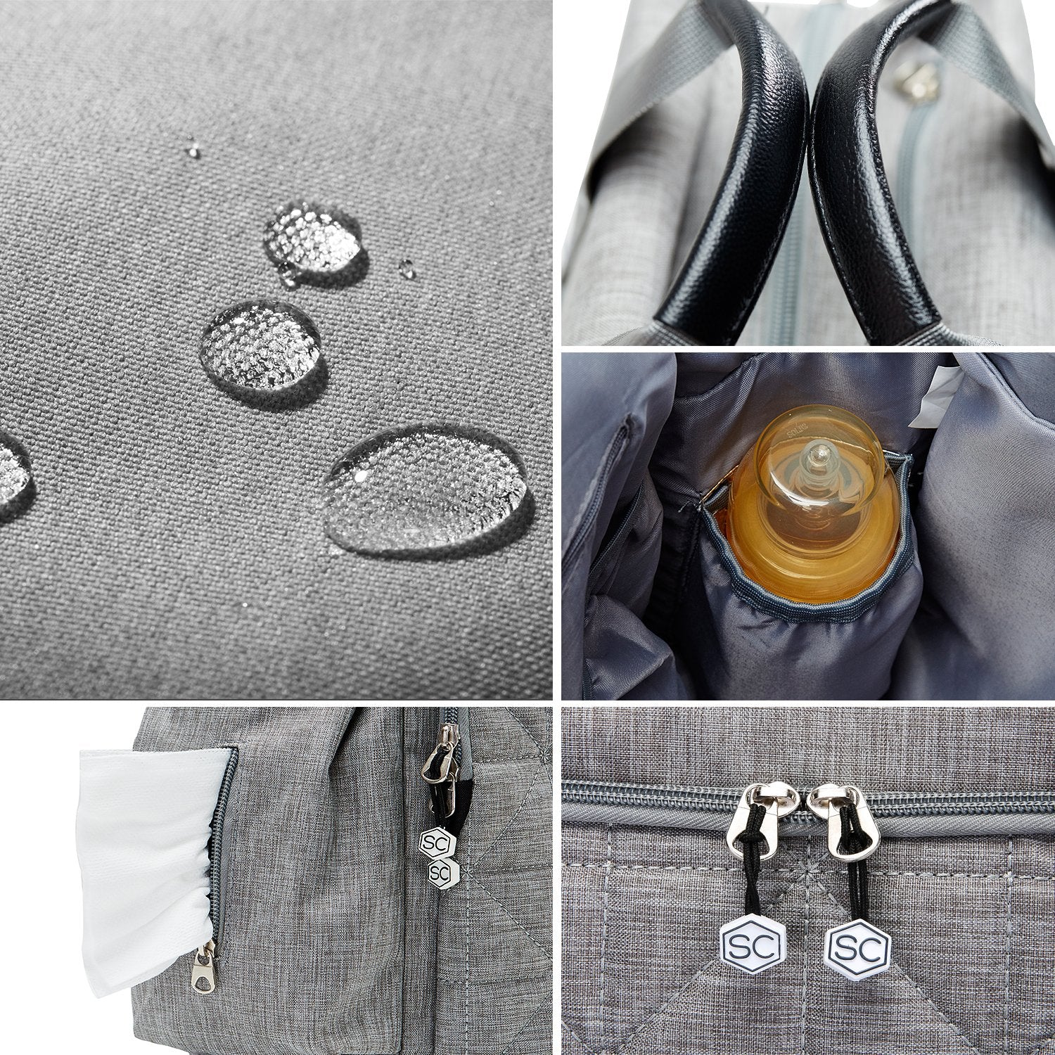 LITTLE STORY Styler Diaper Backpack - Grey