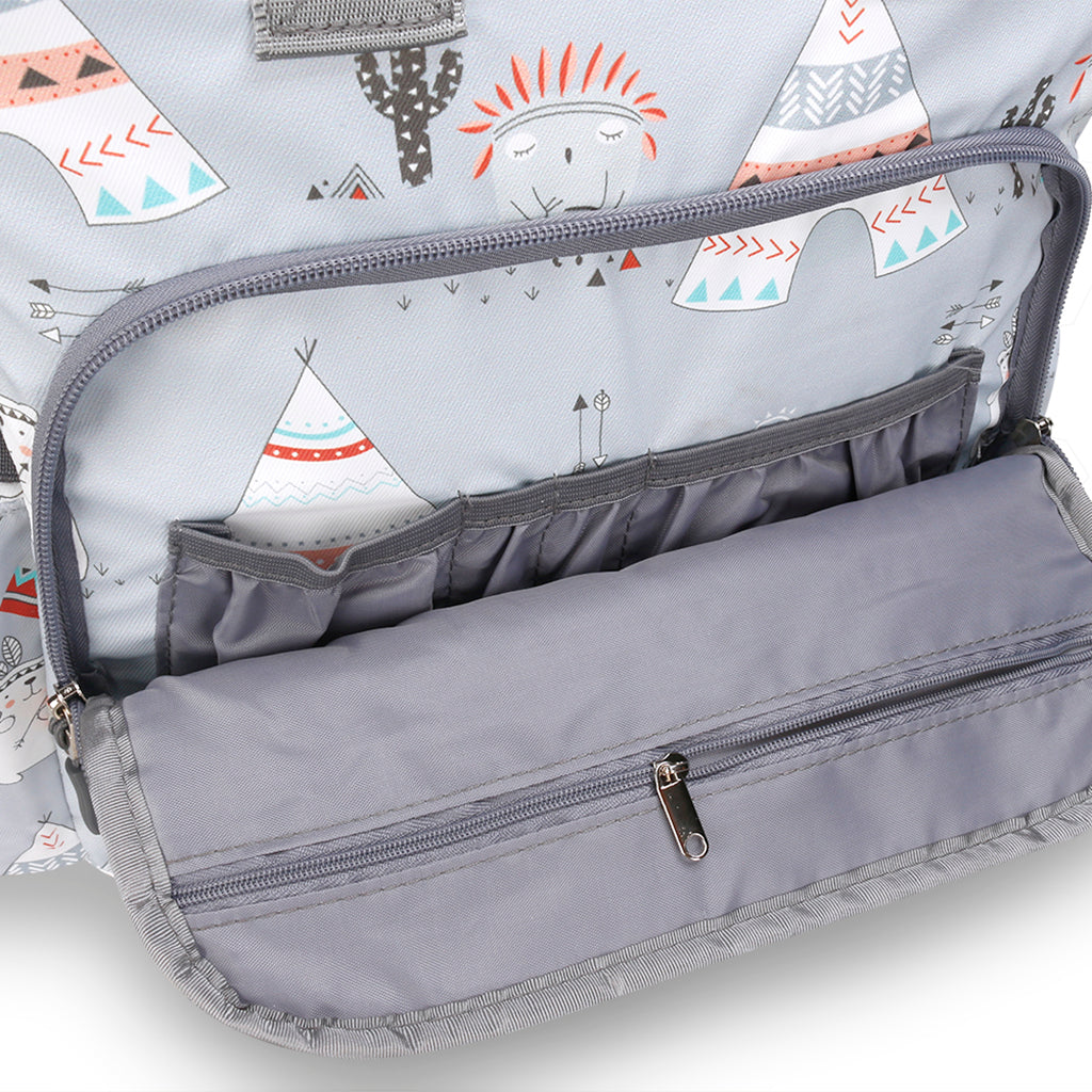 LITTLE STORY Styler Diaper Backpack - Polar Bear Grey