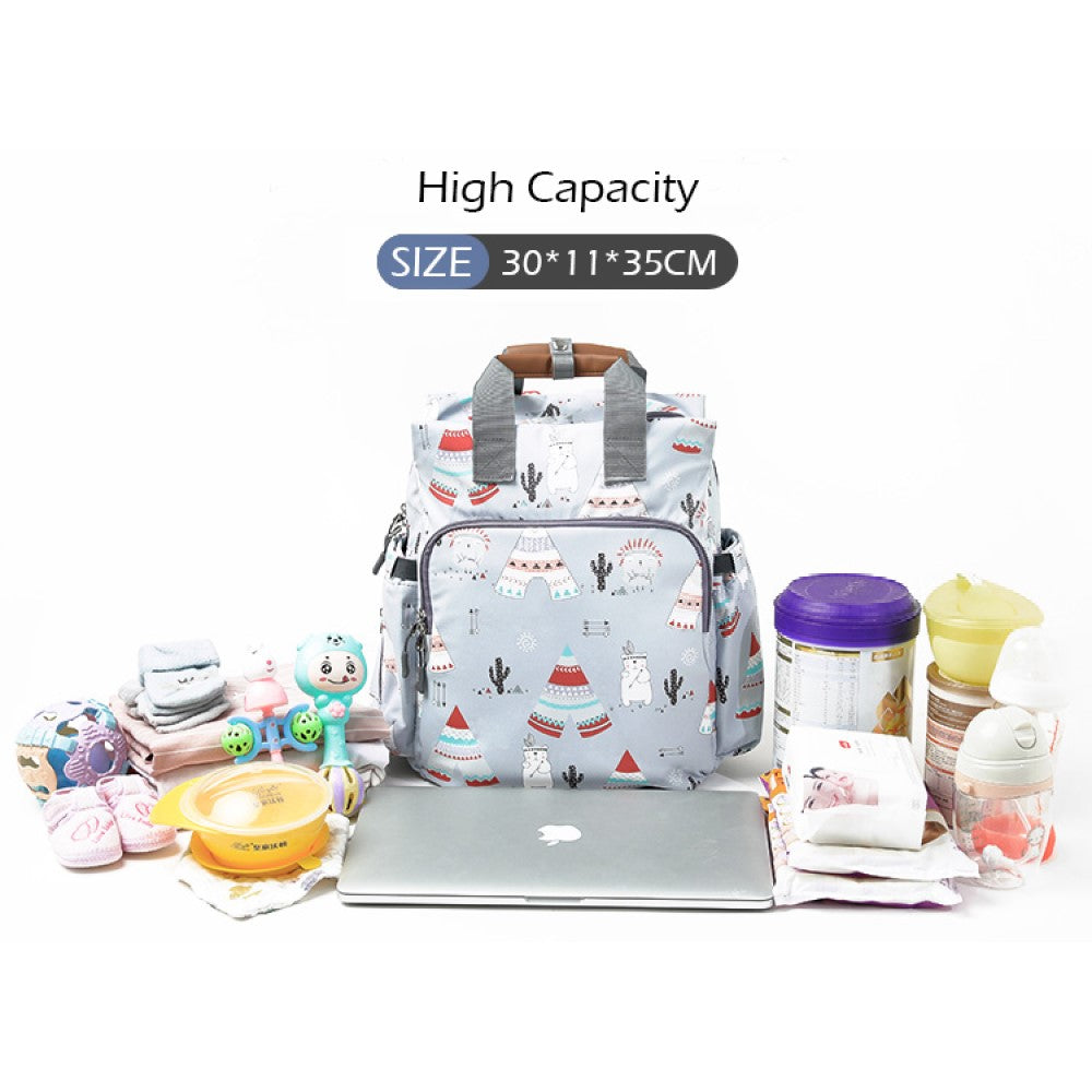 LITTLE STORY Styler Diaper Backpack - Polar Bear Grey
