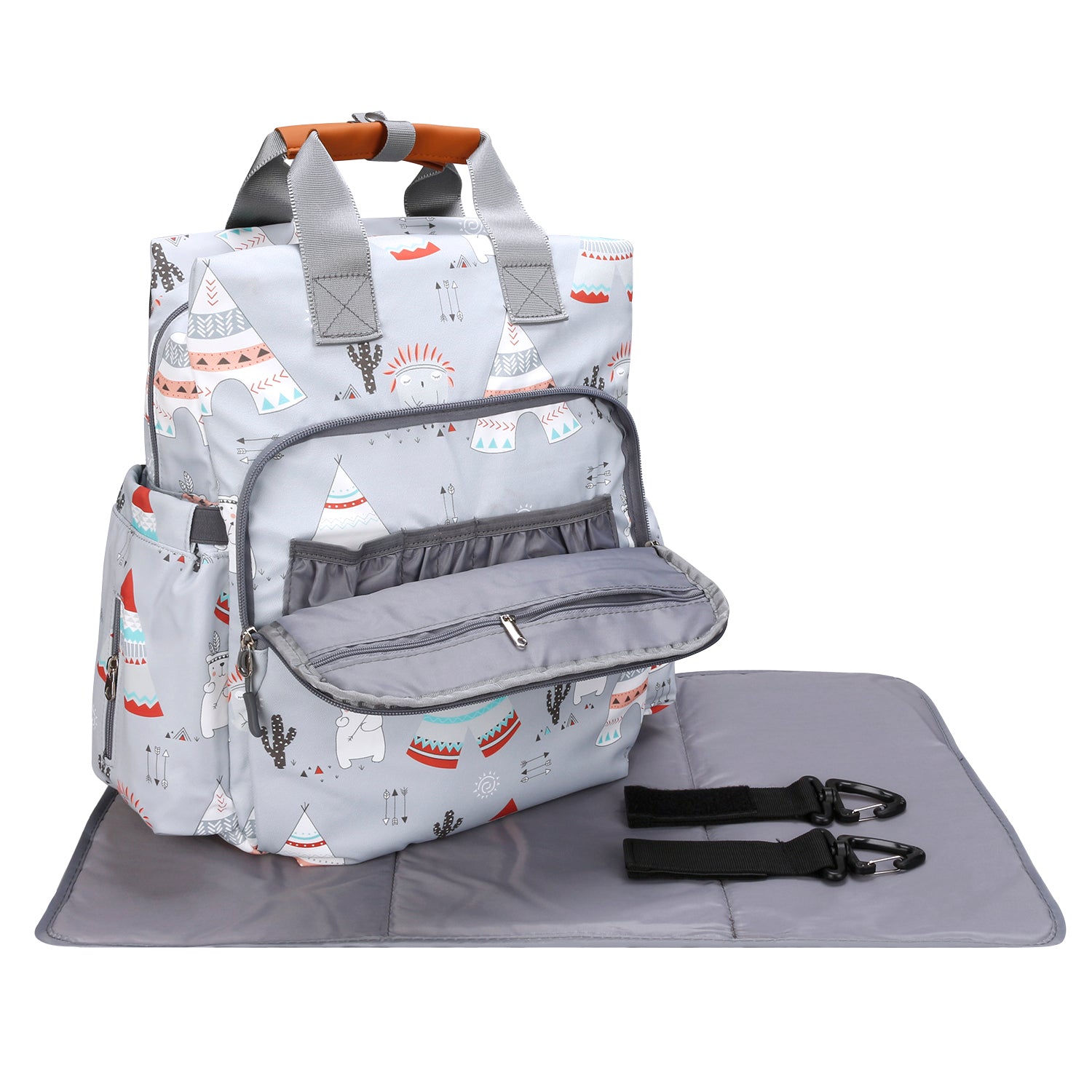 LITTLE STORY Styler Diaper Backpack - Polar Bear Grey