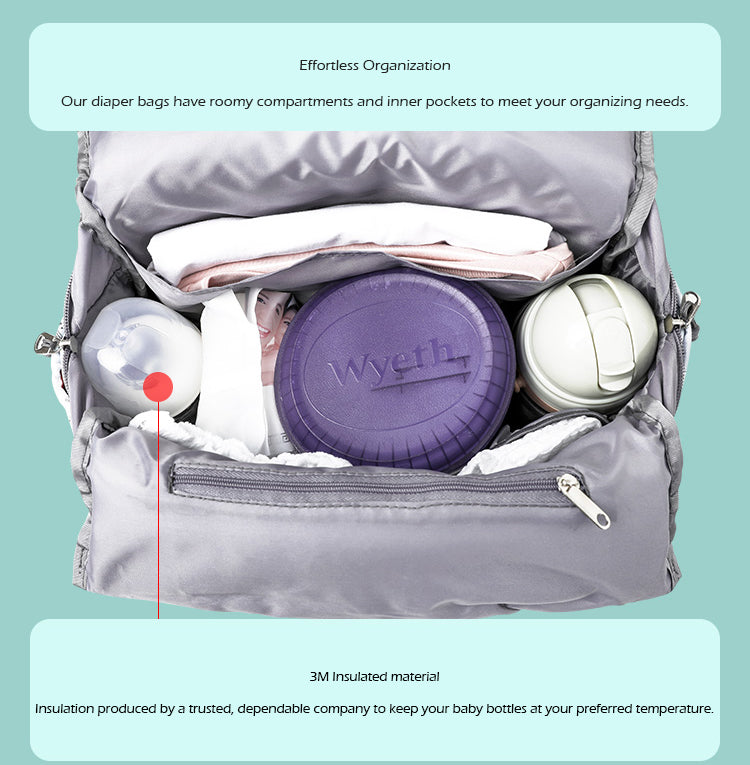 LITTLE STORY Styler Diaper Backpack - Polar Bear Grey