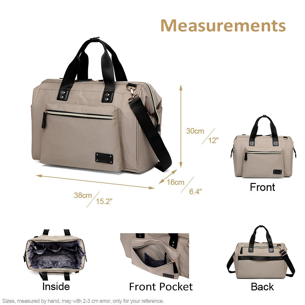 LITTLE STORY Zera Mom Dad Diaper Bag - Beige
