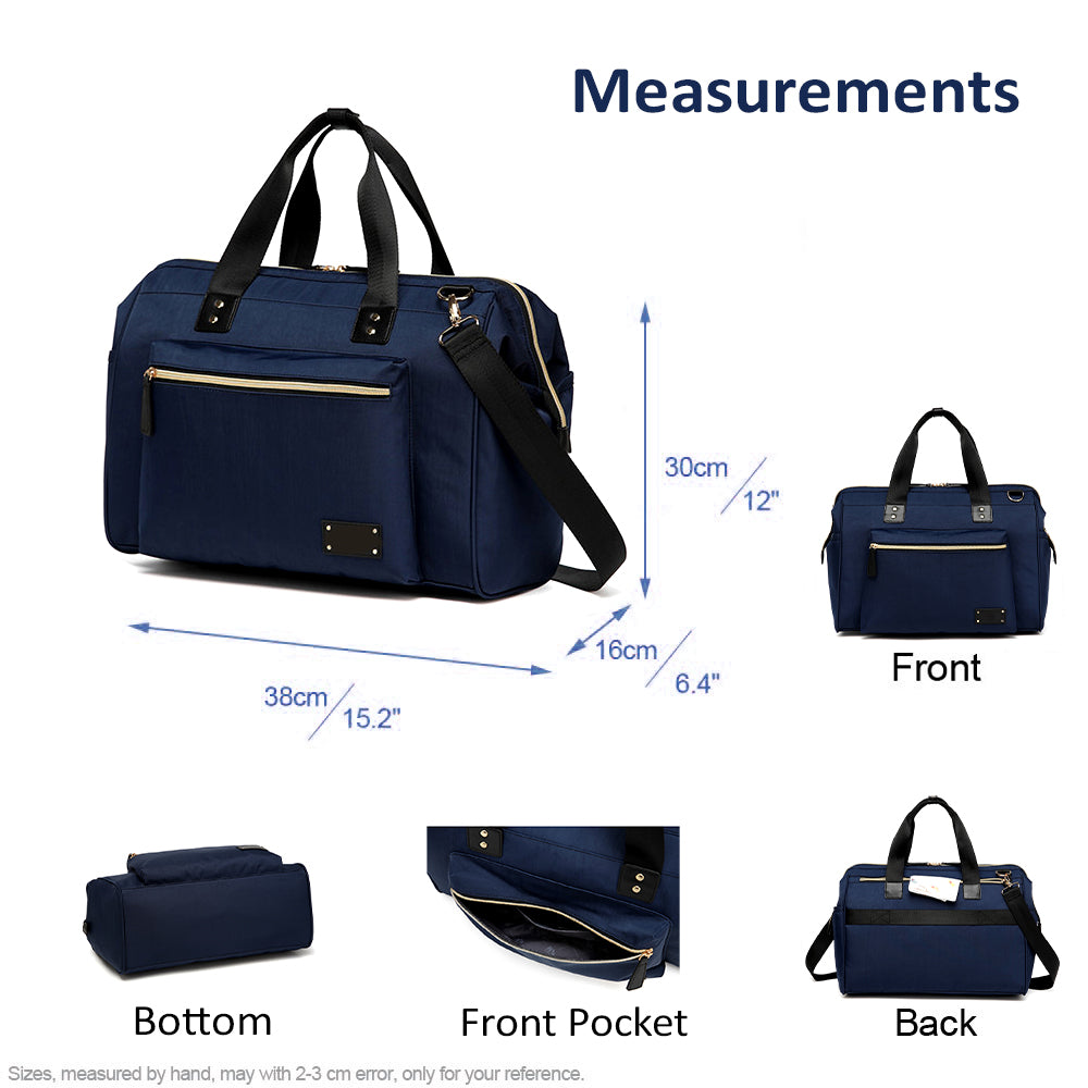 LITTLE STORY Zera Mom Dad Diaper Bag - Navy Blue