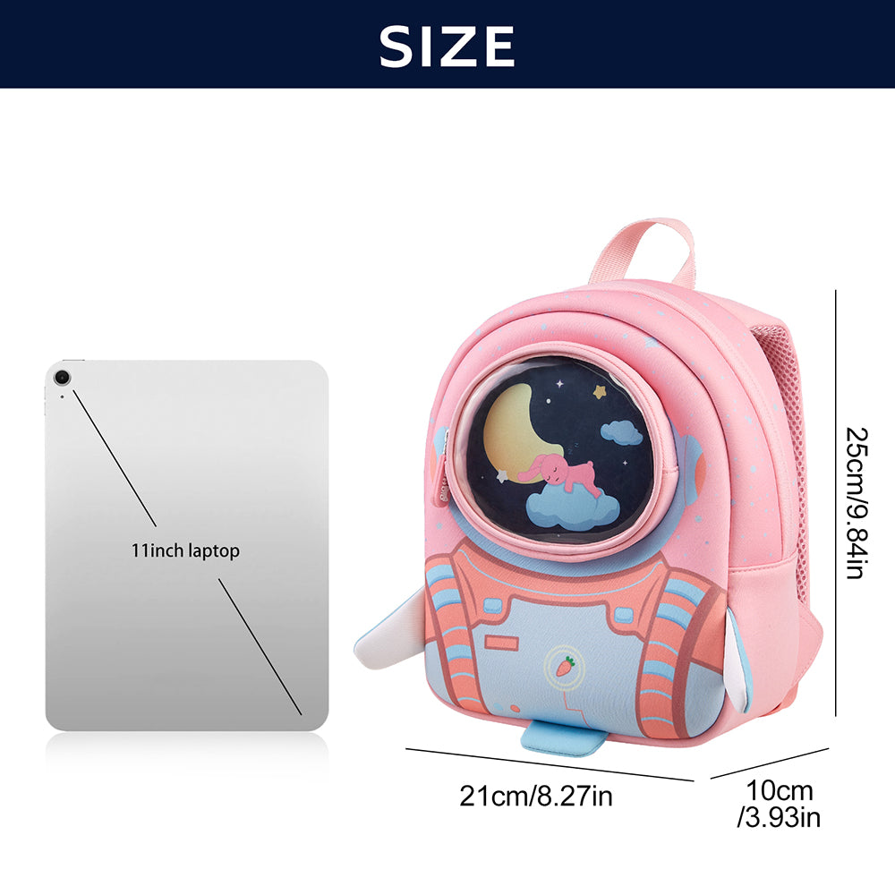NOHOO 3D Astronaut Kids School Bag/Activity Bag 10 inch - Pink