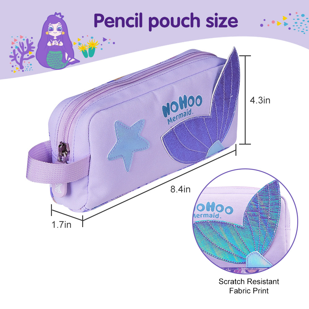 NOHOO Kids Pencil Case/Color Bag Mermaid - Purple