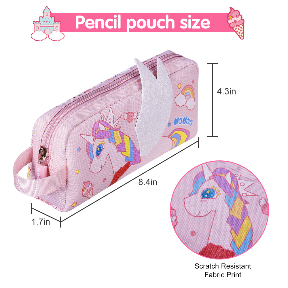 NOHOO Kids Pencil Case/Color Bag Unicorn - Pink