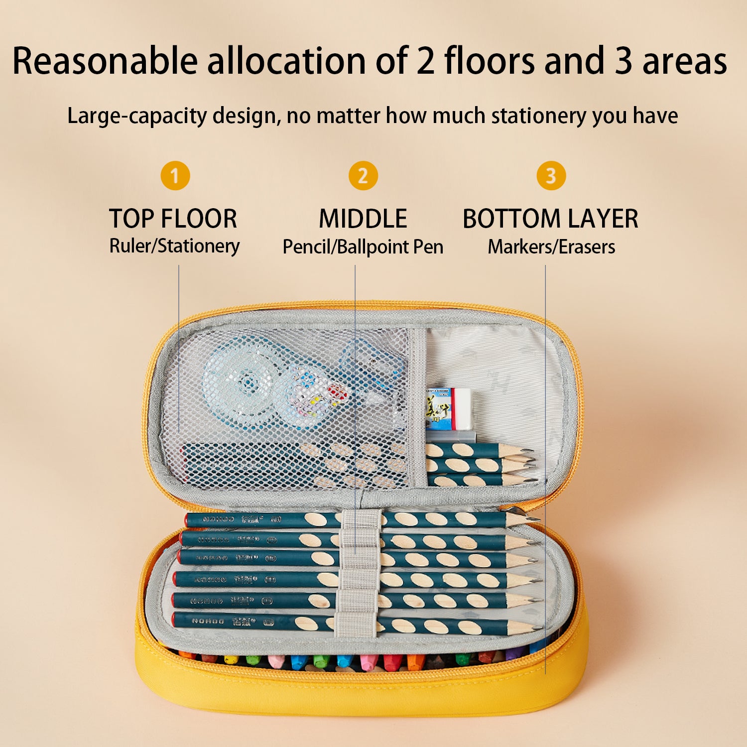 NOHOO Pencil Case - Lion Yellow