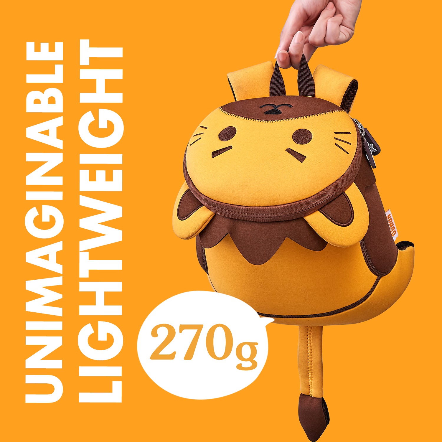 NOHOO Pre School 3D Bag Lion Yellow (Large)