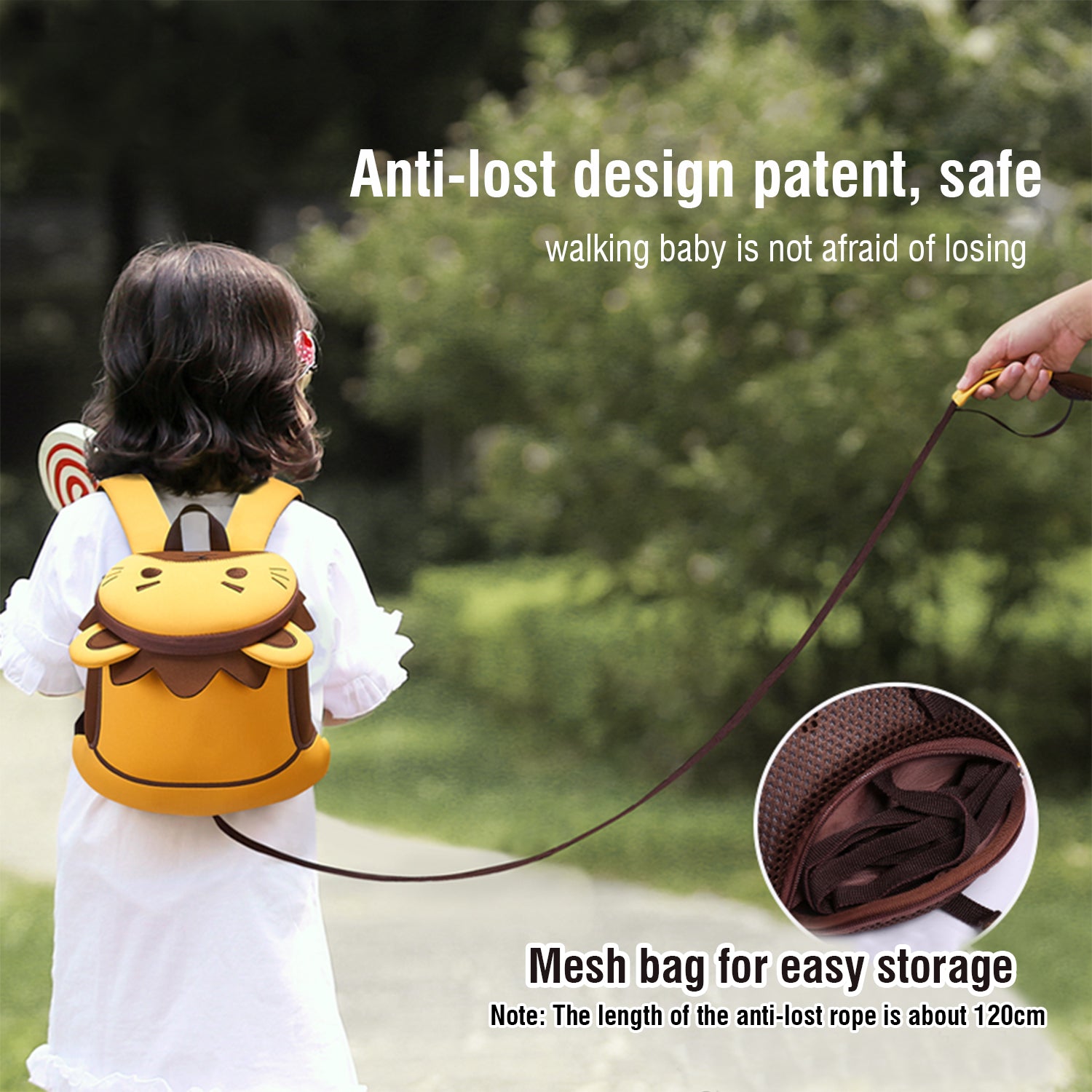 NOHOO Pre School 3D Bag Lion Yellow (Large)