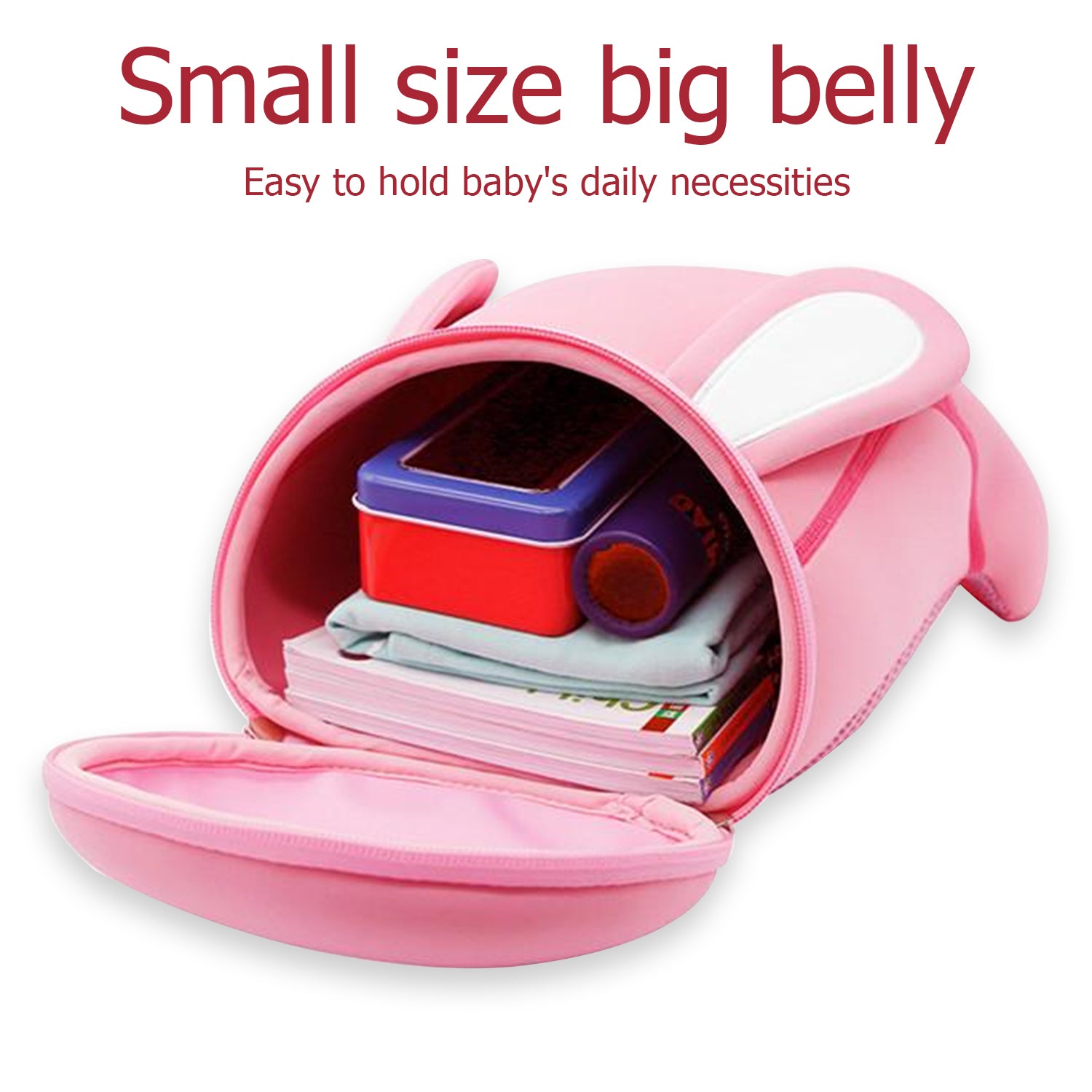 NOHOO Pre School 3D Bag Rabbit Pink (Large)