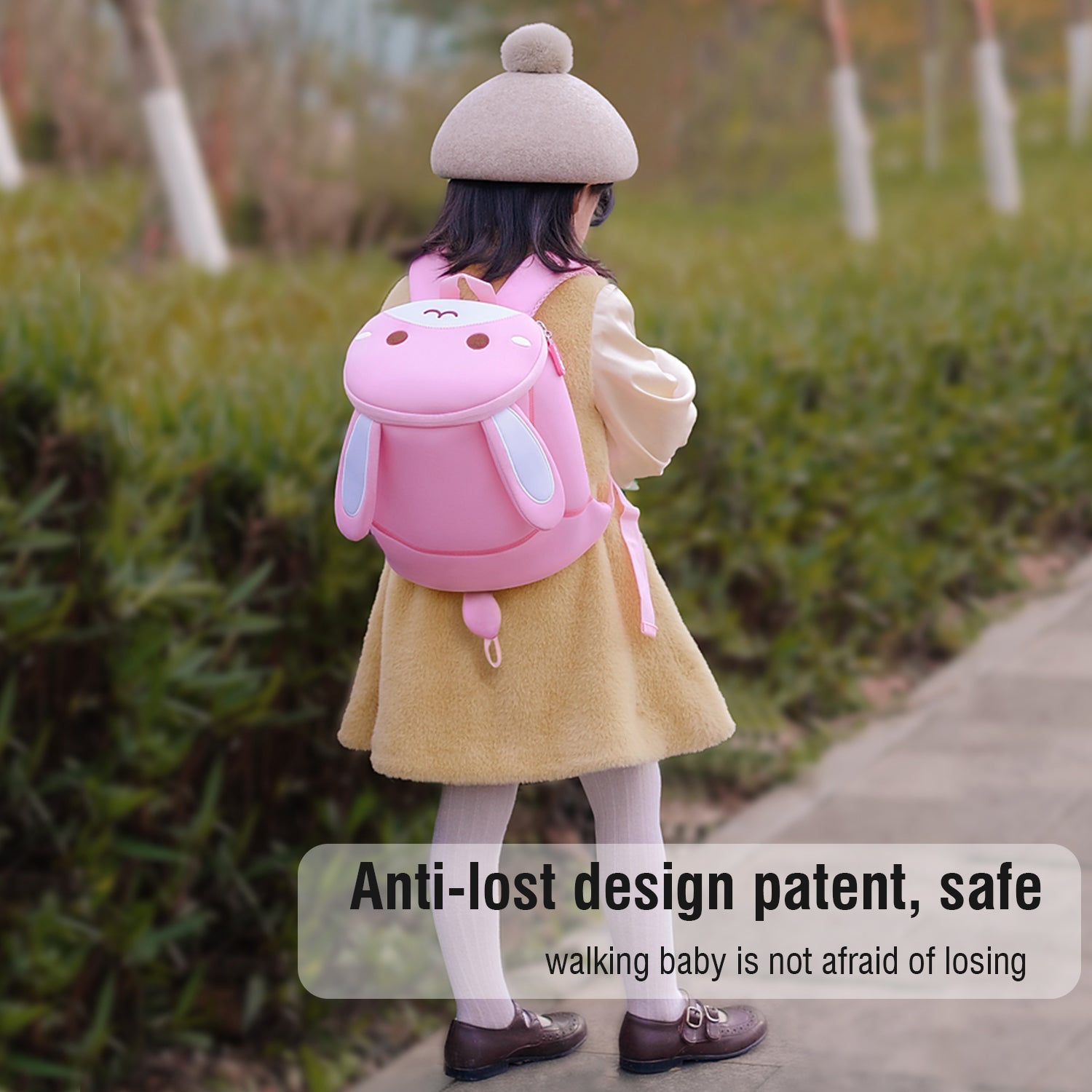 NOHOO Pre School 3D Bag Rabbit Pink (Large)