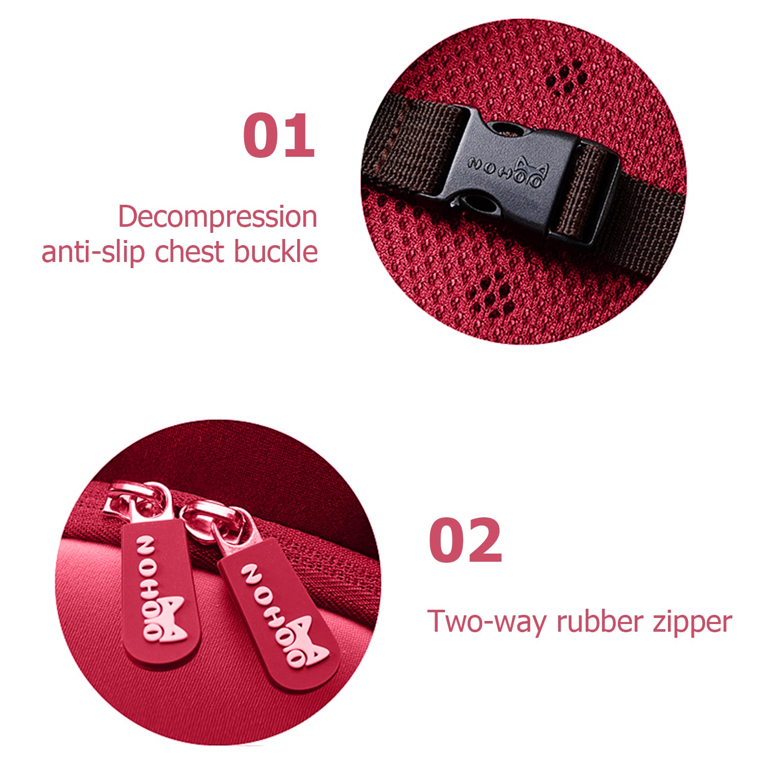 NOHOO Pre School 3D Bag Rabbit Pink (Large)