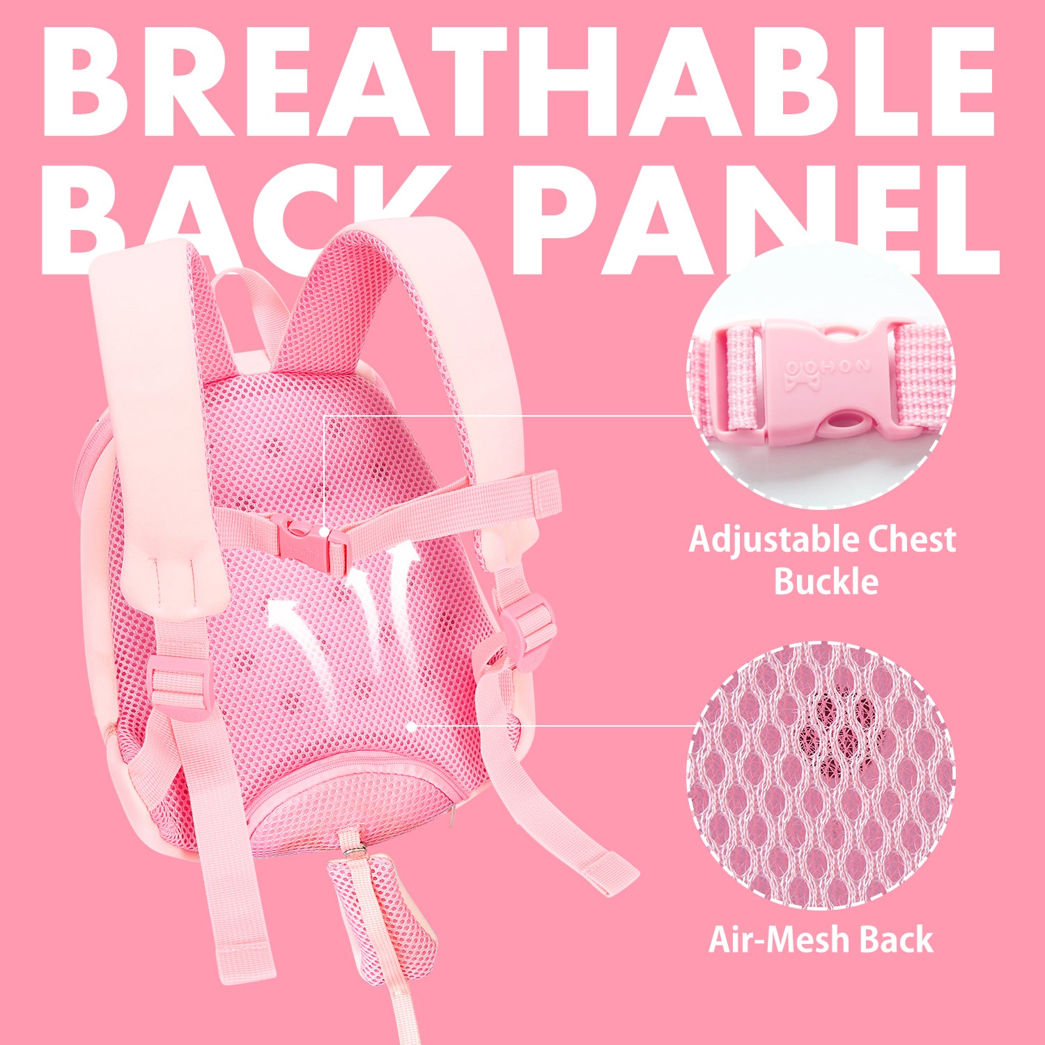 NOHOO Pre School 3D Bag Unicorn Pink (Large)