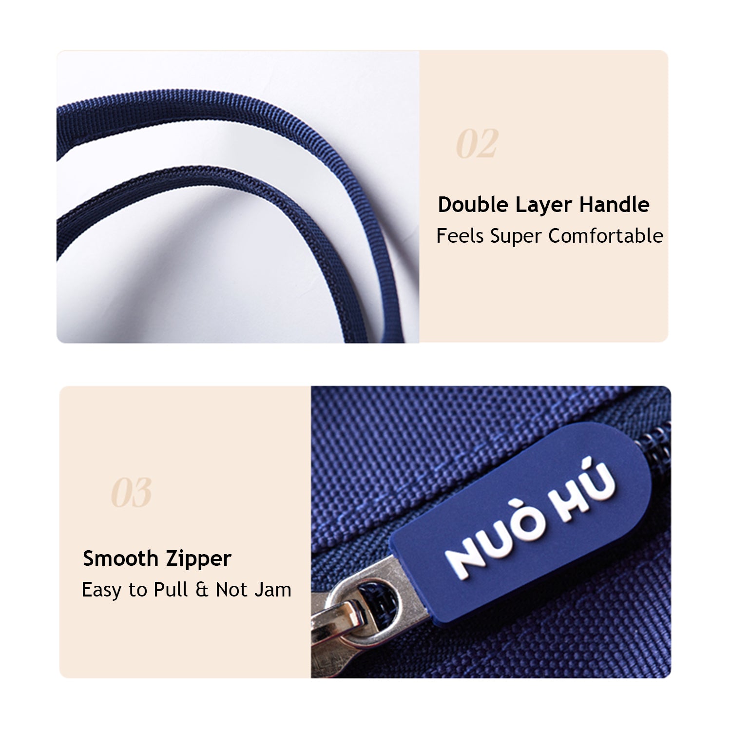 NOHOO Preppy School Hand Bag - Blue