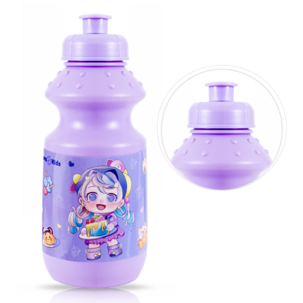 NOVA KIDS Lunch Box and Water Bottle With Lunch Bag - Cute Kids Purple