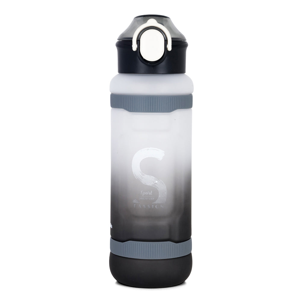 NOVA KIDS Water Bottle 1000ml with Straw- Black