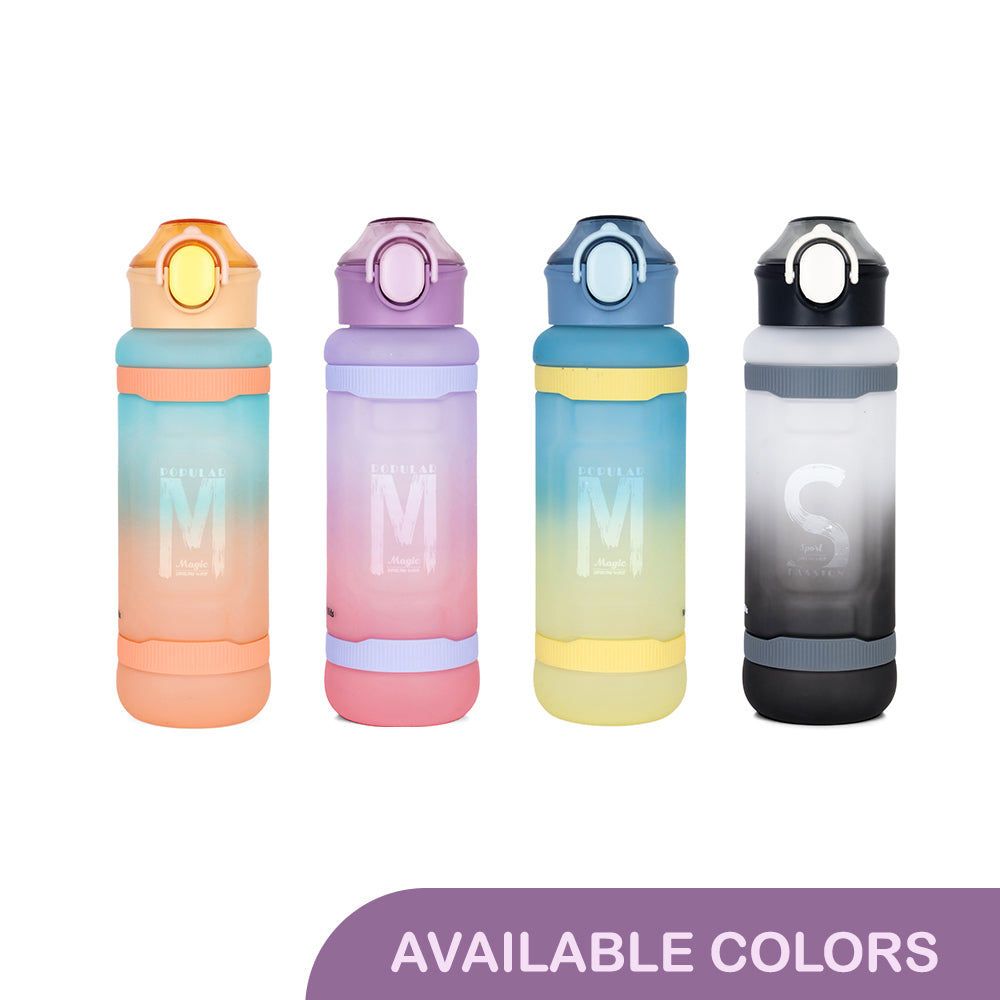 NOVA KIDS Water Bottle 1000ml with Straw- Purple