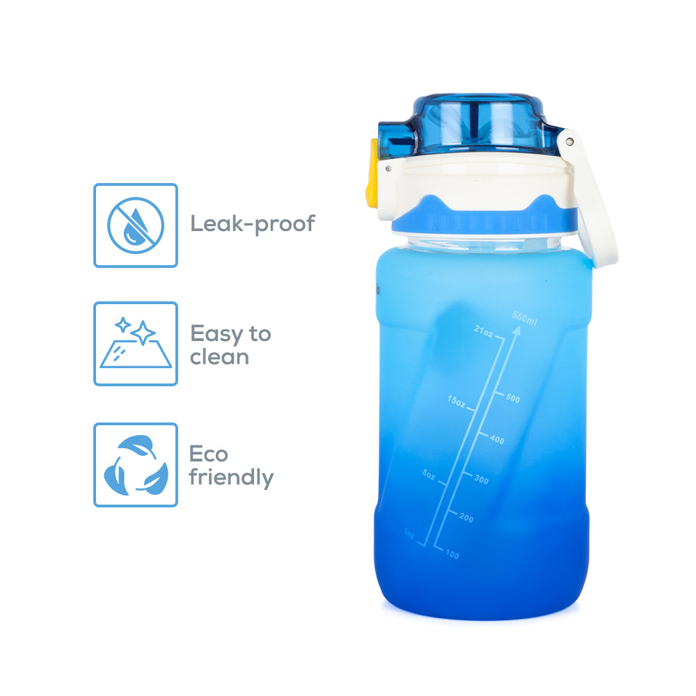 NOVA KIDS Water Bottle 550ml with Straw - Blue