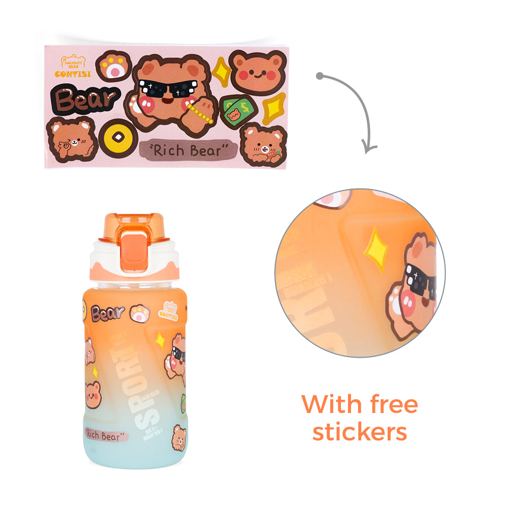 NOVA KIDS Water Bottle 550ml with Straw - Orange