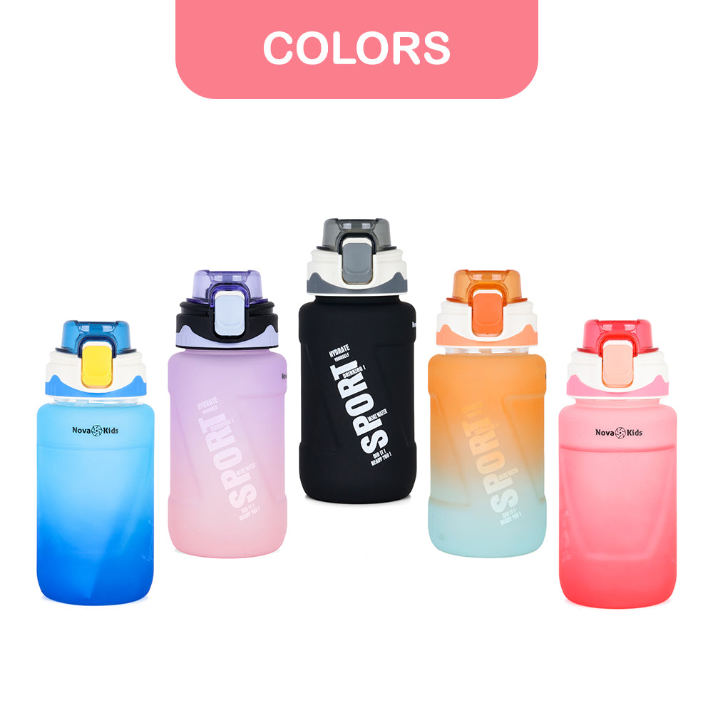 NOVA KIDS Water Bottle 550ml with Straw - Pink