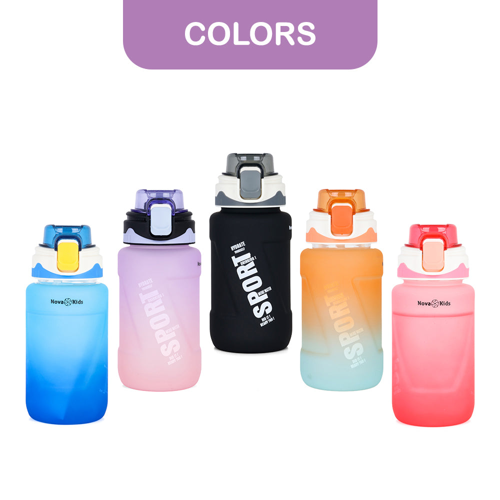 NOVA KIDS Water Bottle 550ml with Straw - Purple