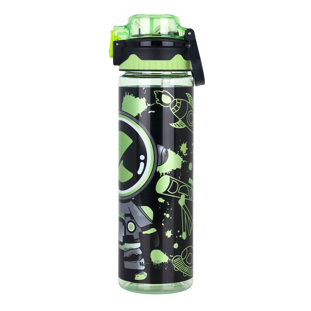 NOVA KIDS Water Bottle 700ml with Straw- Black