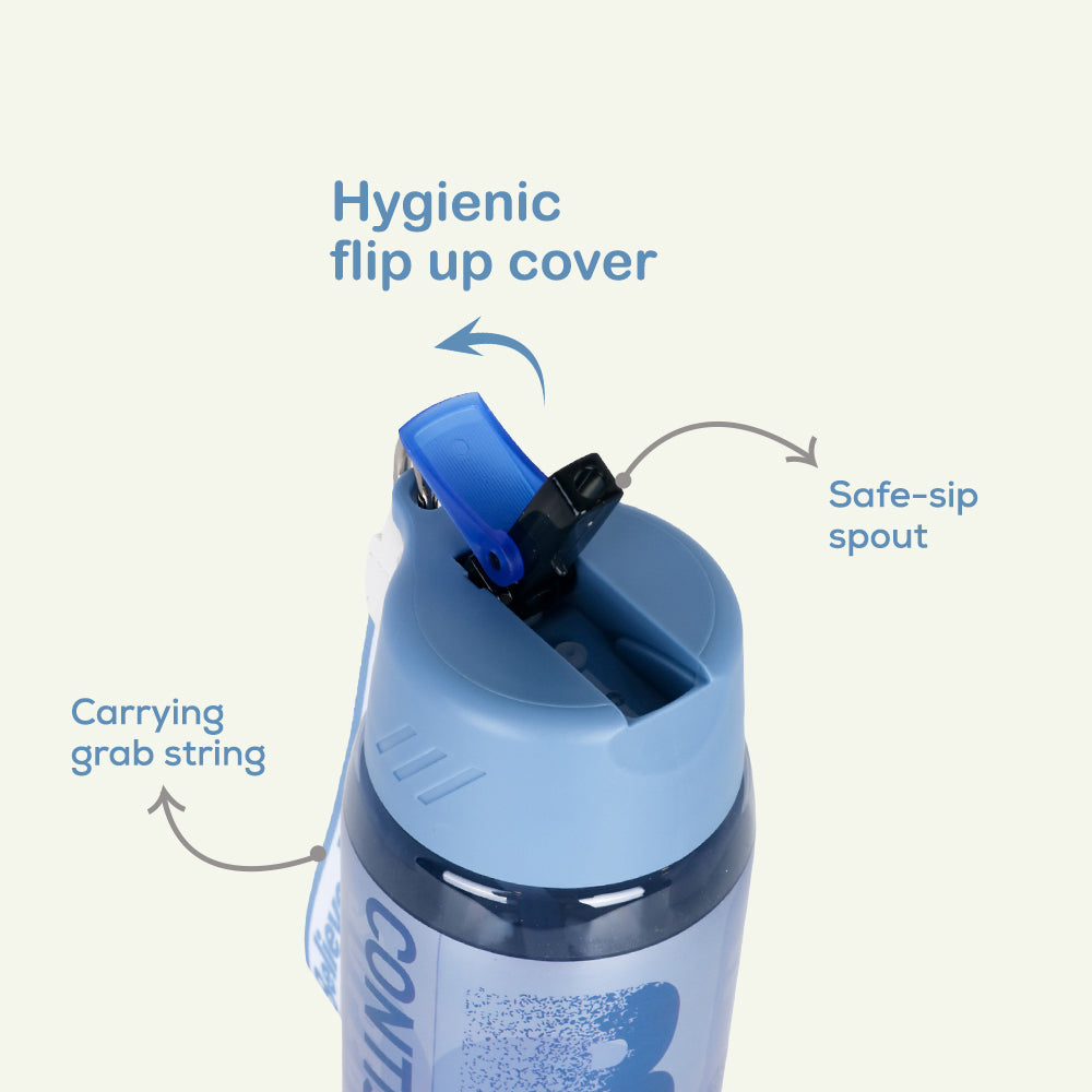 NOVA KIDS Water Bottle 750ml with Grab String - Blue