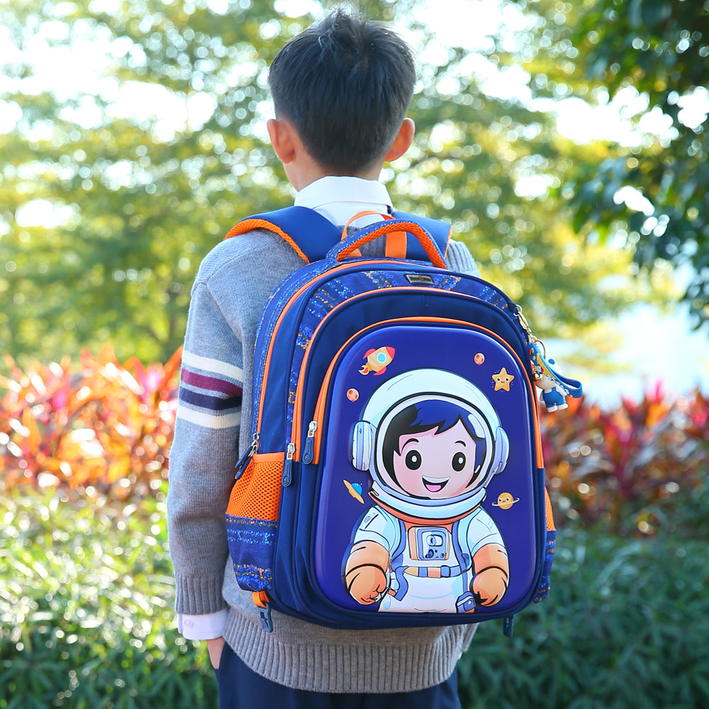 NOVA KIDS 3D School Bag - Astronaut Blue, 16.5 inch