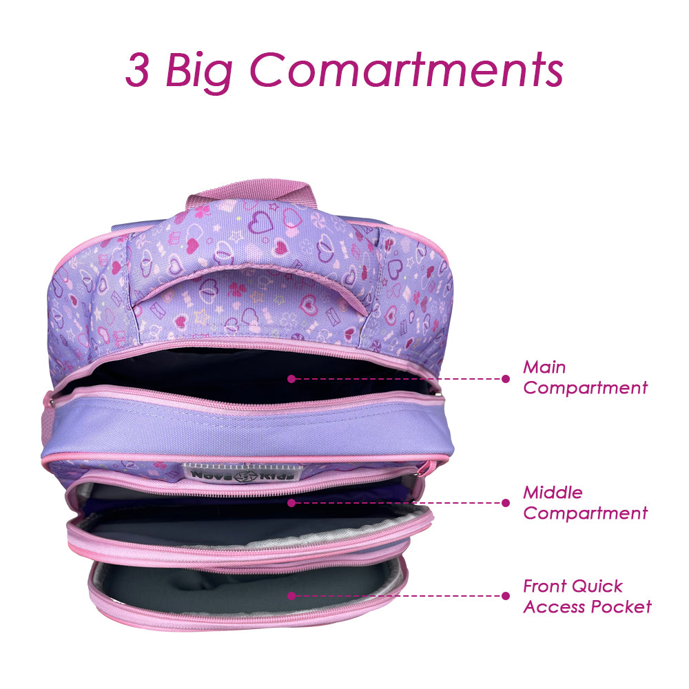 NOVA KIDS 3D School Bag - Ballerina Pink, 16.5 inch