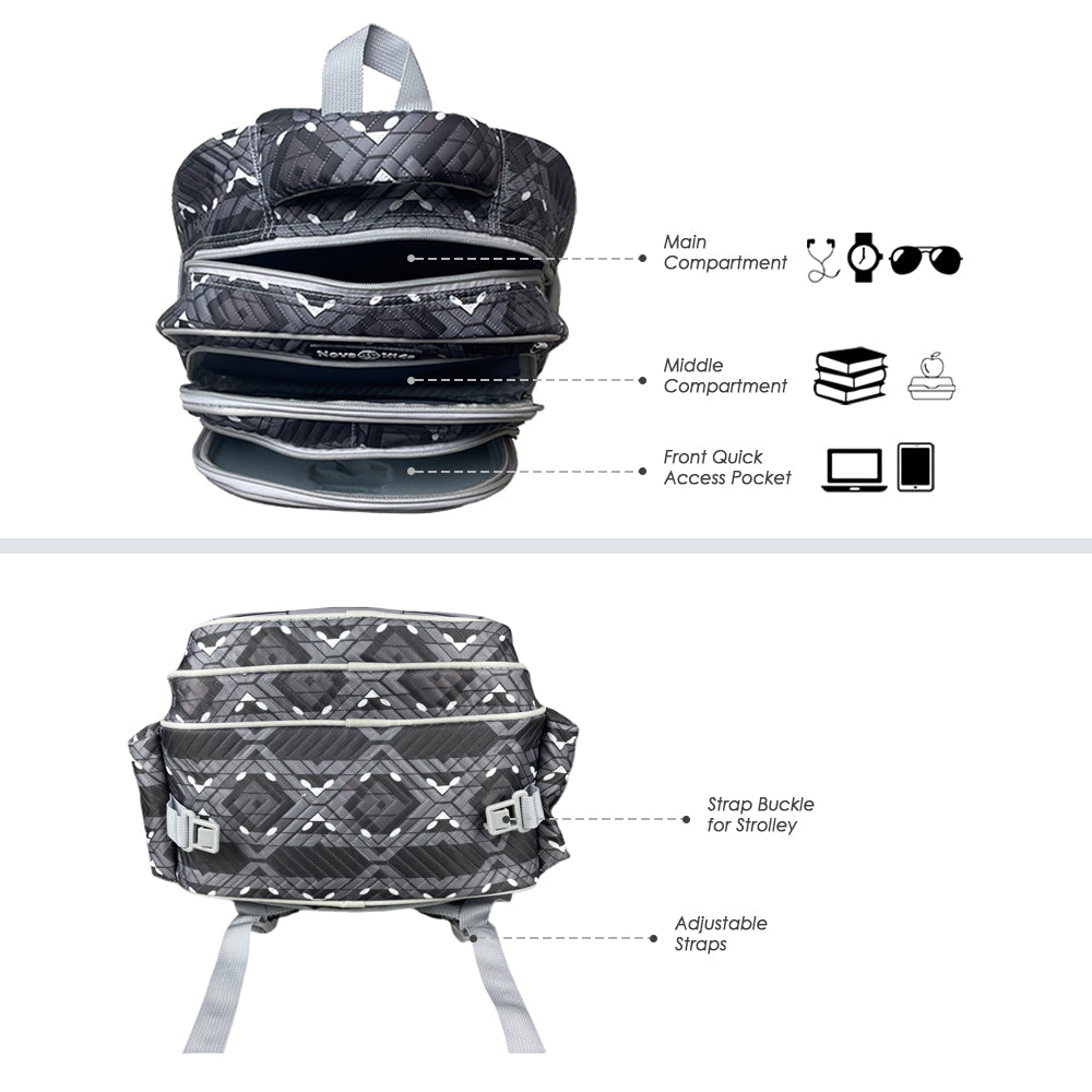 NOVA KIDS 3D School Bag - Soccer Grey, 16.5 inch