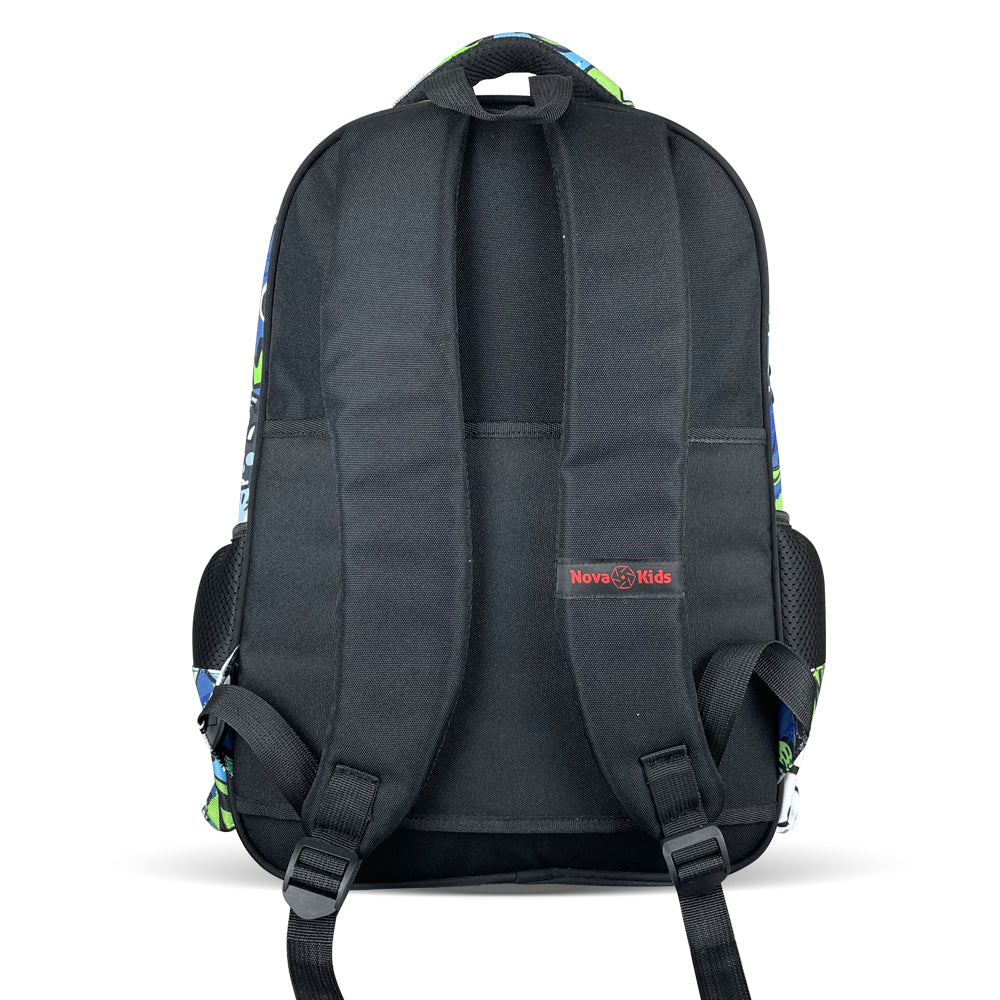 NOVA KIDS School Bag - GenZ Black, 17.5 inch