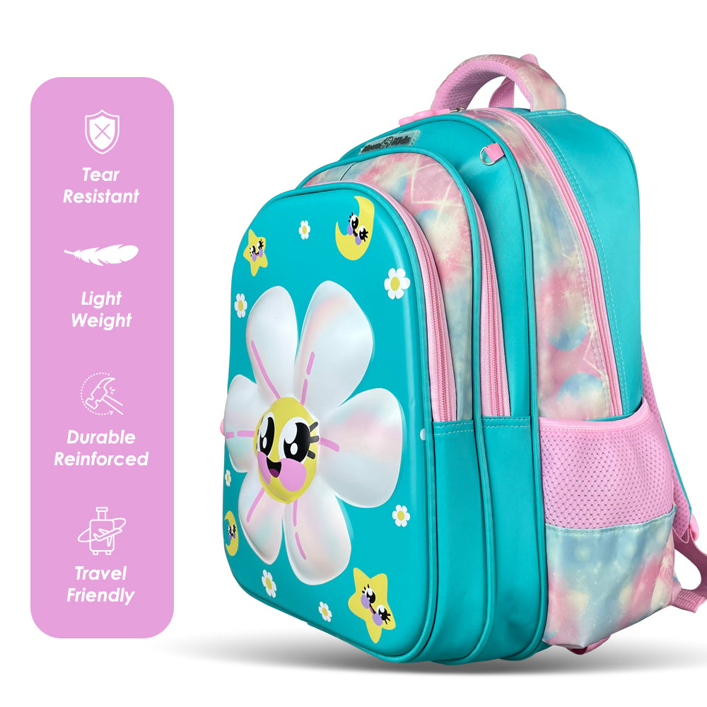 NOVA KIDS 3D School Bag - Daisy Green, 16.5 inch