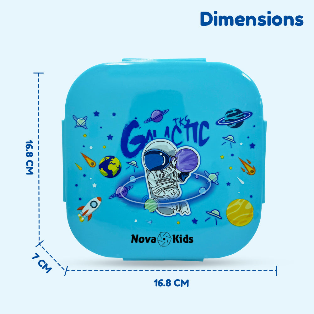 NOVA KIDS Square 1000ml Bento Lunch Box - Astronaut Blue