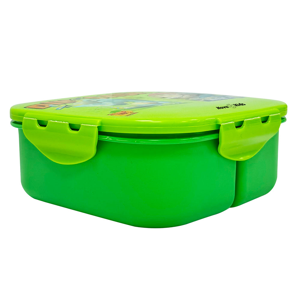 NOVA KIDS Square 1000ml Bento Lunch Box - Dino Green