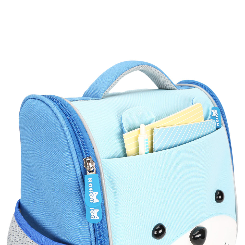 NOHOO Jungle Kids School Bag - Sapiential Bear Blue