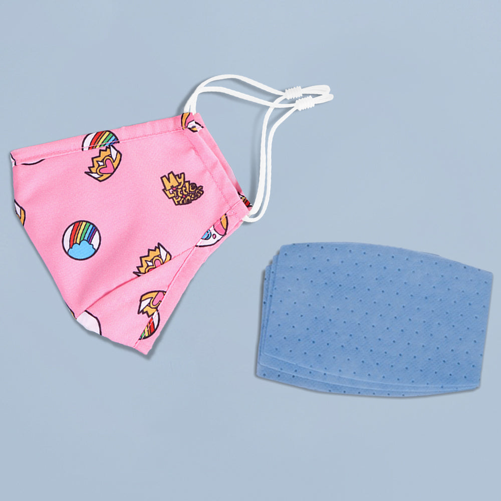 NOHOO Kids Re - usable Face Mask - Unicorn - Pink