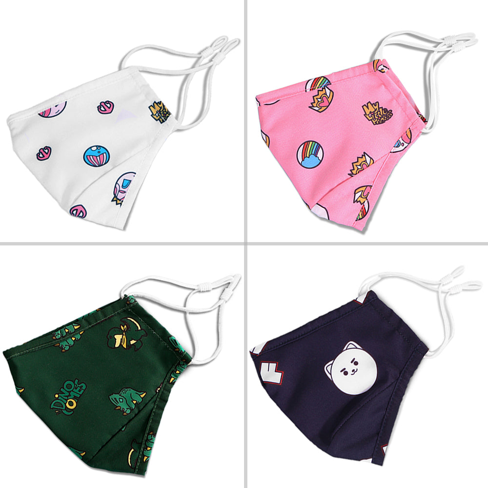 NOHOO Kids Re - usable Face Mask - Unicorn - Pink