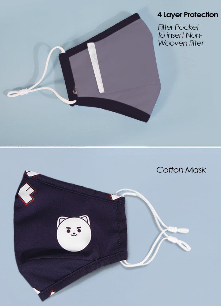 NOHOO Re - usable masks set of 4 + 12 Filters