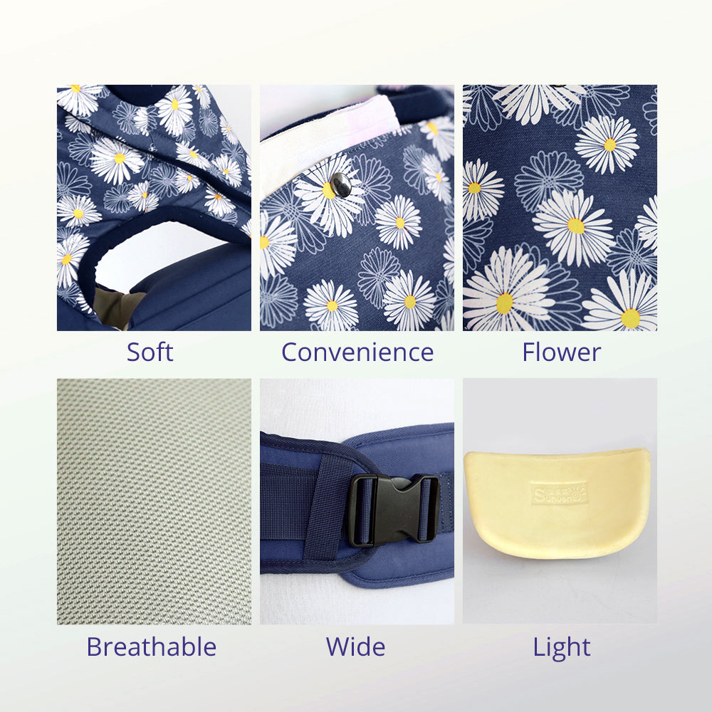 حاملة الأطفال سنفينو - زهرة - زرقاء