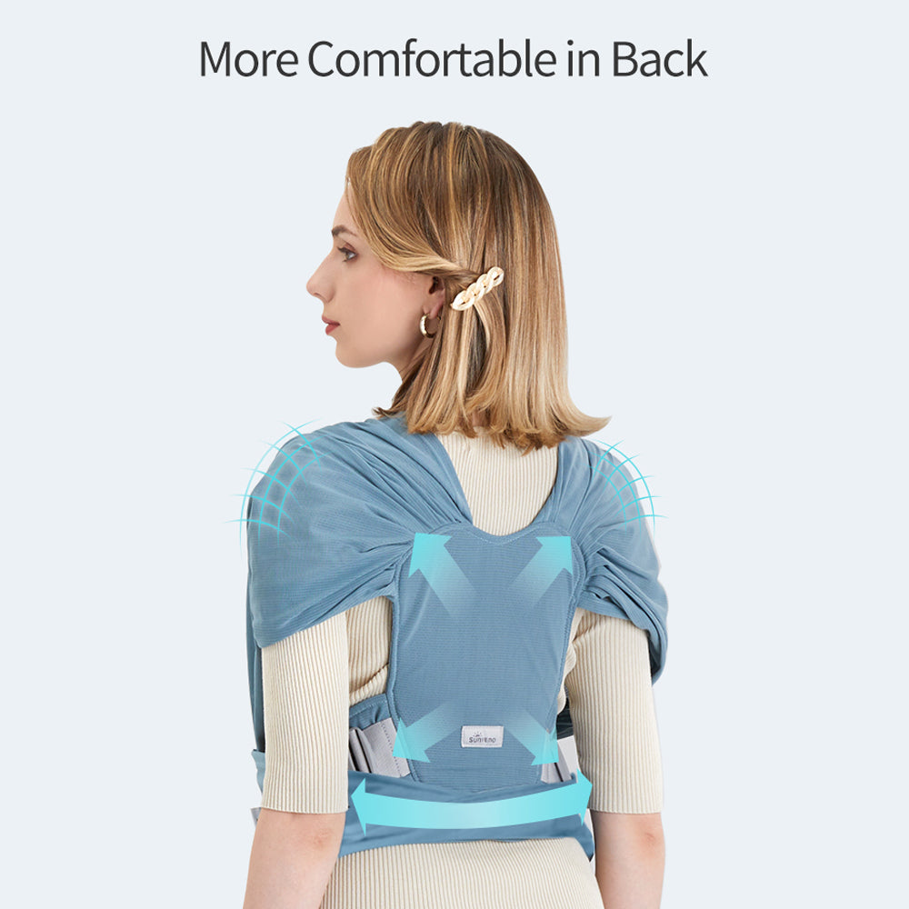 Sunveno Adjustable Baby Wrap Carrier Sling - Blue