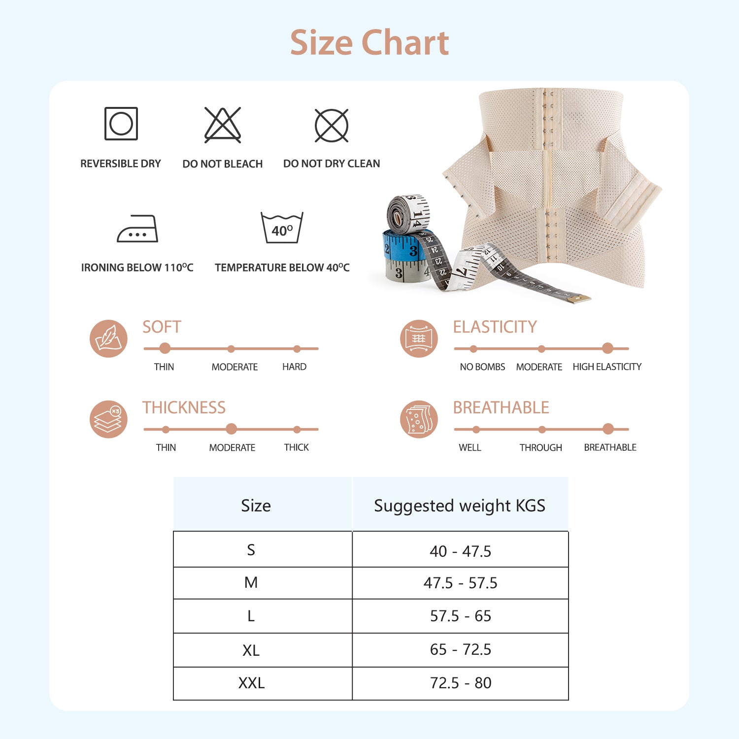 مشد شد البطن وحزام تحديد الورك من صن فينو - بيج، مقاس 2XL