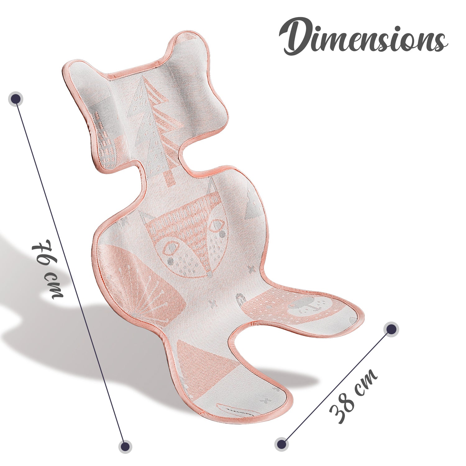 TEKNUM Breathable 3D Mesh Liner/Pad for Baby Stroller/Car Seat/High Chair/Cradle - Pink