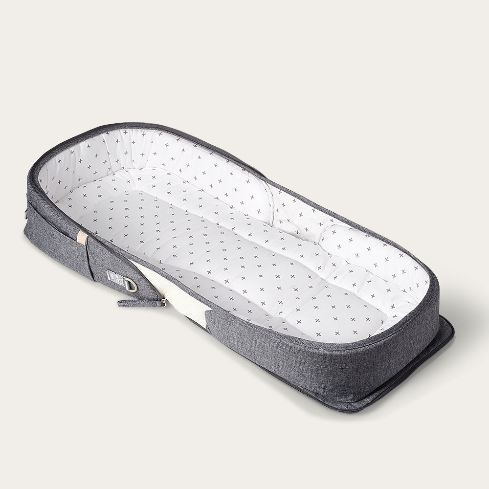 Sunveno Portable Baby Bed & bag - Grey