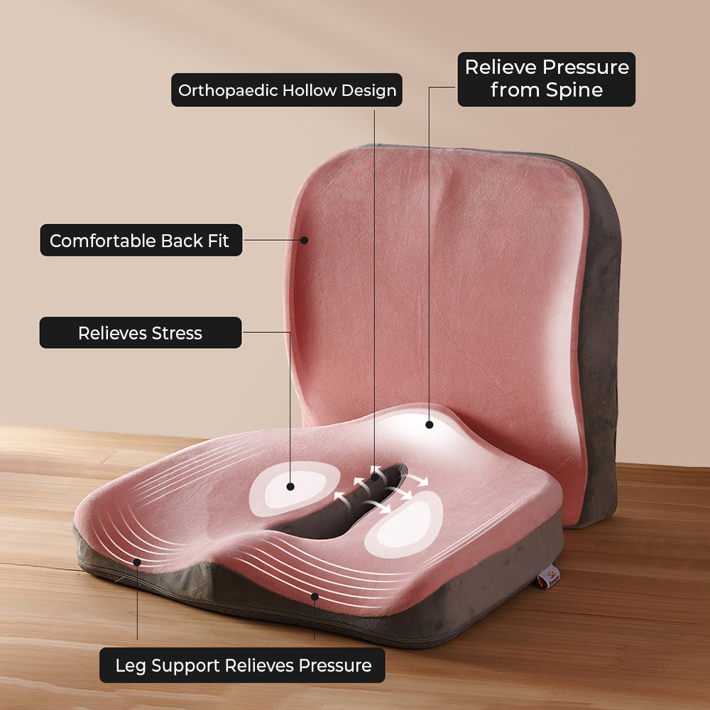 SUNVENO Ergonomic Maternity Seat w/Back Support - Pink