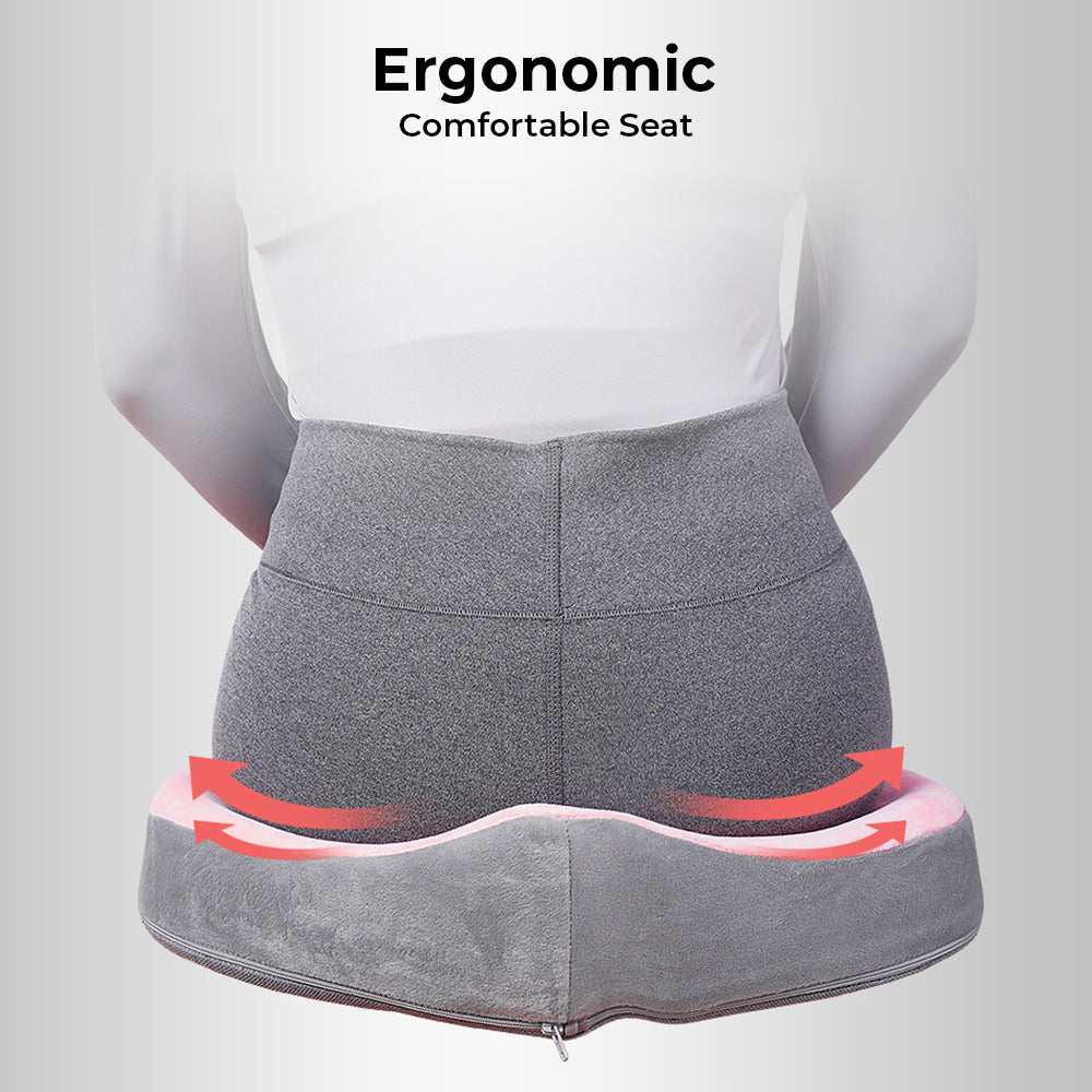 SUNVENO Ergonomic Maternity Seat w/Back Support - Pink