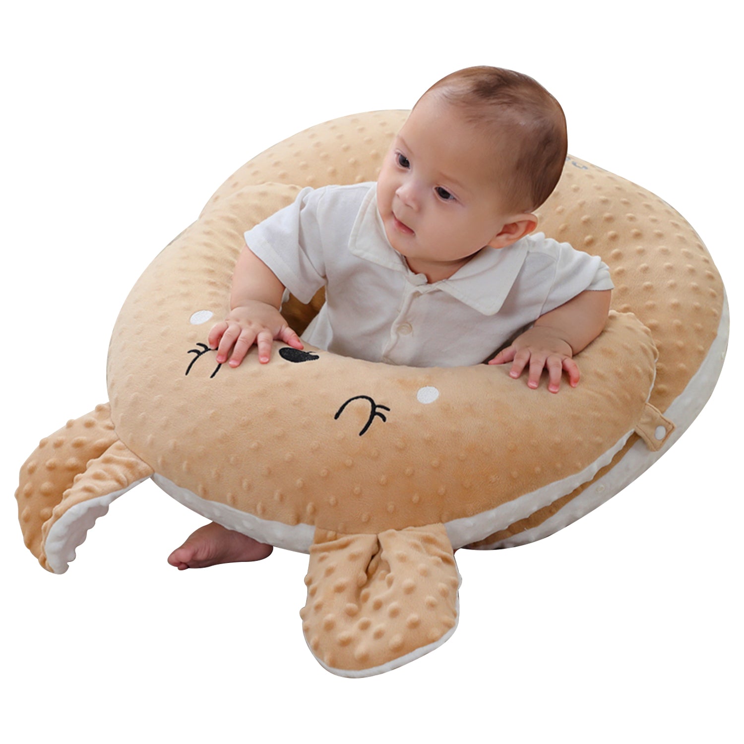 Sunveno Baby Anti - Reflux Feeding Pillow w/C Shapped Seating Pillow - Coffee