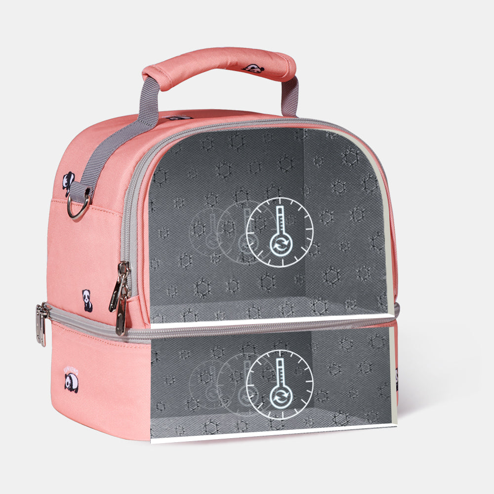 SUNVENO Love Little Me Insulated Bottle/Lunch Bag - Pink