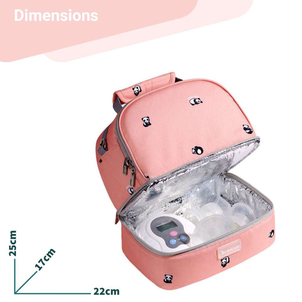 SUNVENO Love Little Me Insulated Bottle/Lunch Bag - Pink